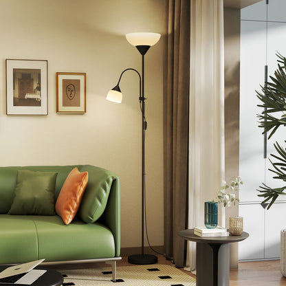 Mother-Child Floor Lamp Duo Light with 3 Colour Temperatures, Black