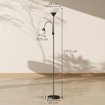 Mother-Child Floor Lamp Duo Light with 3 Colour Temperatures, Black
