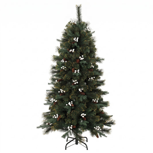 5ft Artificial Christmas Tree with 490 Branch Tips for Holiday Decor