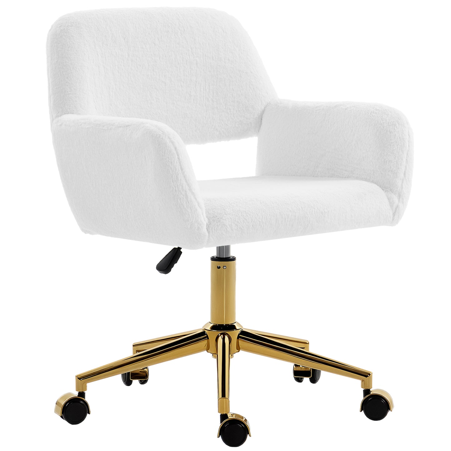 Swivel Office Chair, Vanity Desk Chair with Adjustable Height, Wheels