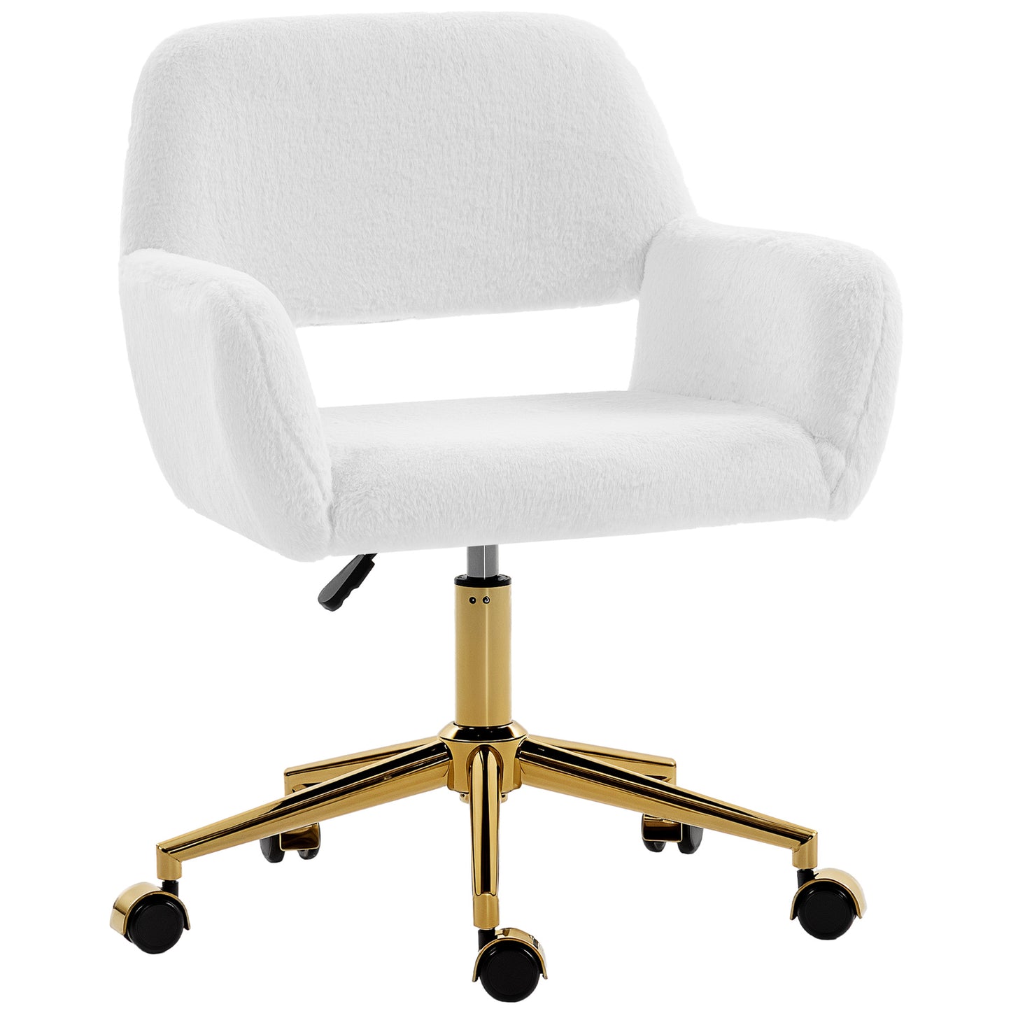 Swivel Office Chair, Vanity Desk Chair with Adjustable Height, Wheels