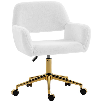 Swivel Office Chair, Vanity Desk Chair with Adjustable Height, Wheels