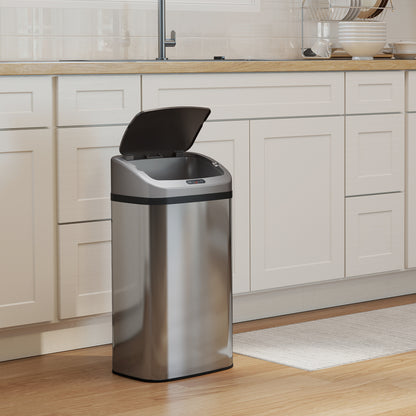 48L Sensor Bin, Stainless Steel Kitchen Bin with Automatic Close