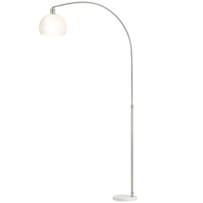 Floor Lamp for Living Room, Modern Standing Lamp with Shade & Foot Switch, Minimalist Tall Pole Lampshade for Bedroom, Office, White