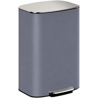 Pedal Bin with Soft-Close Lid, 50L Kitchen Bin with Carry Handle Grey