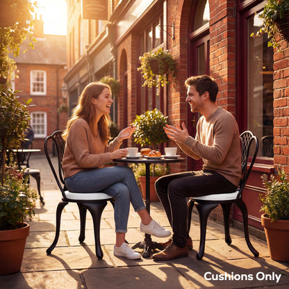 Bistro Chair Cushions, Chair Pads Set of 4, White