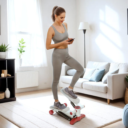 Mini Stepper Machine with LCD Monitor, Non-Slip Pedals, Grey