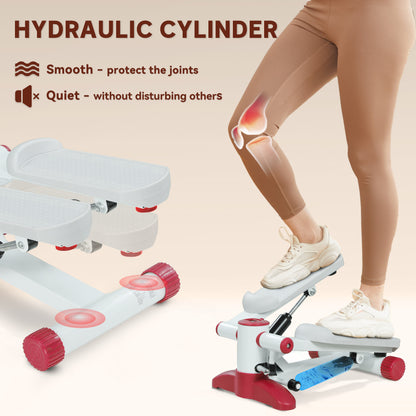 Mini Stepper Machine with LCD Monitor, Non-Slip Pedals, Grey