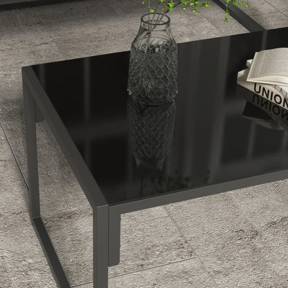 4 Piece Garden Sofa Set 2 Single Armchair, Loveseat and Coffee Table Set Steel Frame Patio Furniture with Thick Cushions, Grey