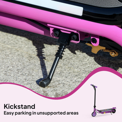 Electric Scooter for 6-14 w/Dual Brakes & Colourful Light, Purple