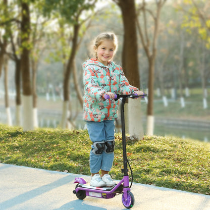 Electric Scooter for 6-14 w/Dual Brakes & Colourful Light, Purple