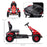 Children Pedal Go Kart, Kids Ride On Racer with Adjustable Seat, Inflatable Rubber Tyres, Handbrake, for Ages 5-12 Years - Red