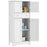 Kitchen Cupboard Kitchen Cabinet with Drawer and Adjustable Shelf White