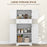 Kitchen Cupboard Kitchen Cabinet with Drawer and Adjustable Shelf White