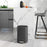 12L Kitchen Pedal Bin, Metal Rubbish Bin with Soft-close Lid, Black