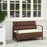 Rattan Garden Bench w/ 125L Storage, Cushioned Outdoor Bench, Brown