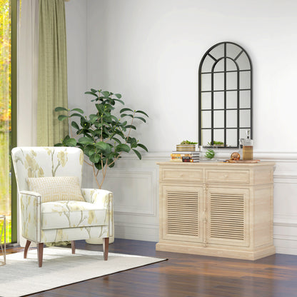 Arched Decorative Wall Mirror for Bedroom Living Room, Modern Window Bathroom Mirror for Home Decor