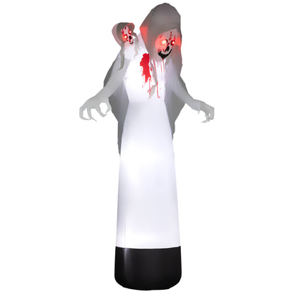 8.9FT Tall Halloween Inflatable Three-Head Witch Ghost Decoration