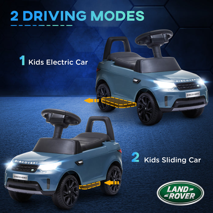 Land Rover Licensed Kids Electric Ride On Car Sliding Car Light Blue