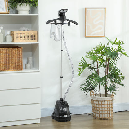 Clothes Steamer with Adjustable Pole 41-110 cm Black