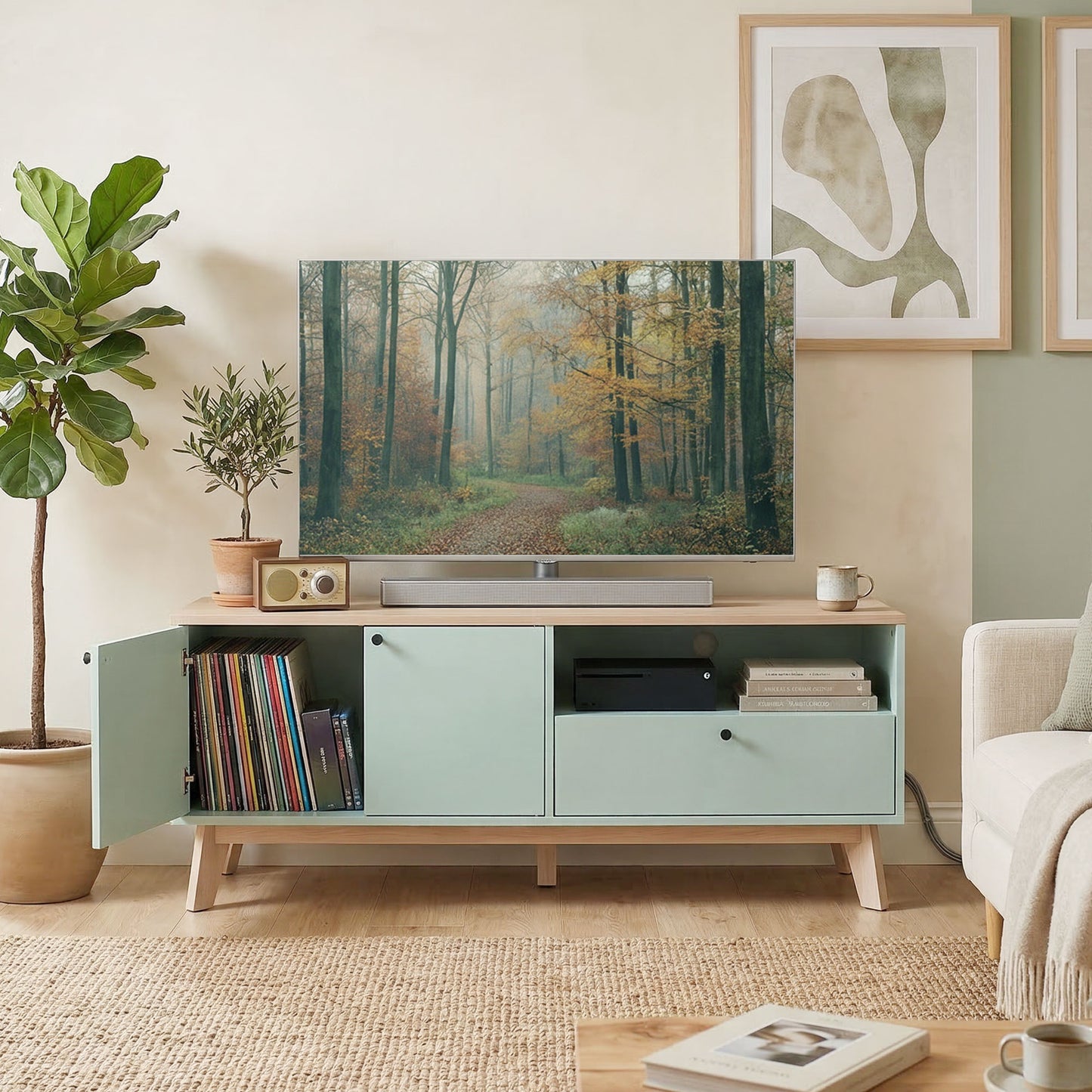 Entertainment Center with Adjustable Shelf for TVs up to 36 Inch