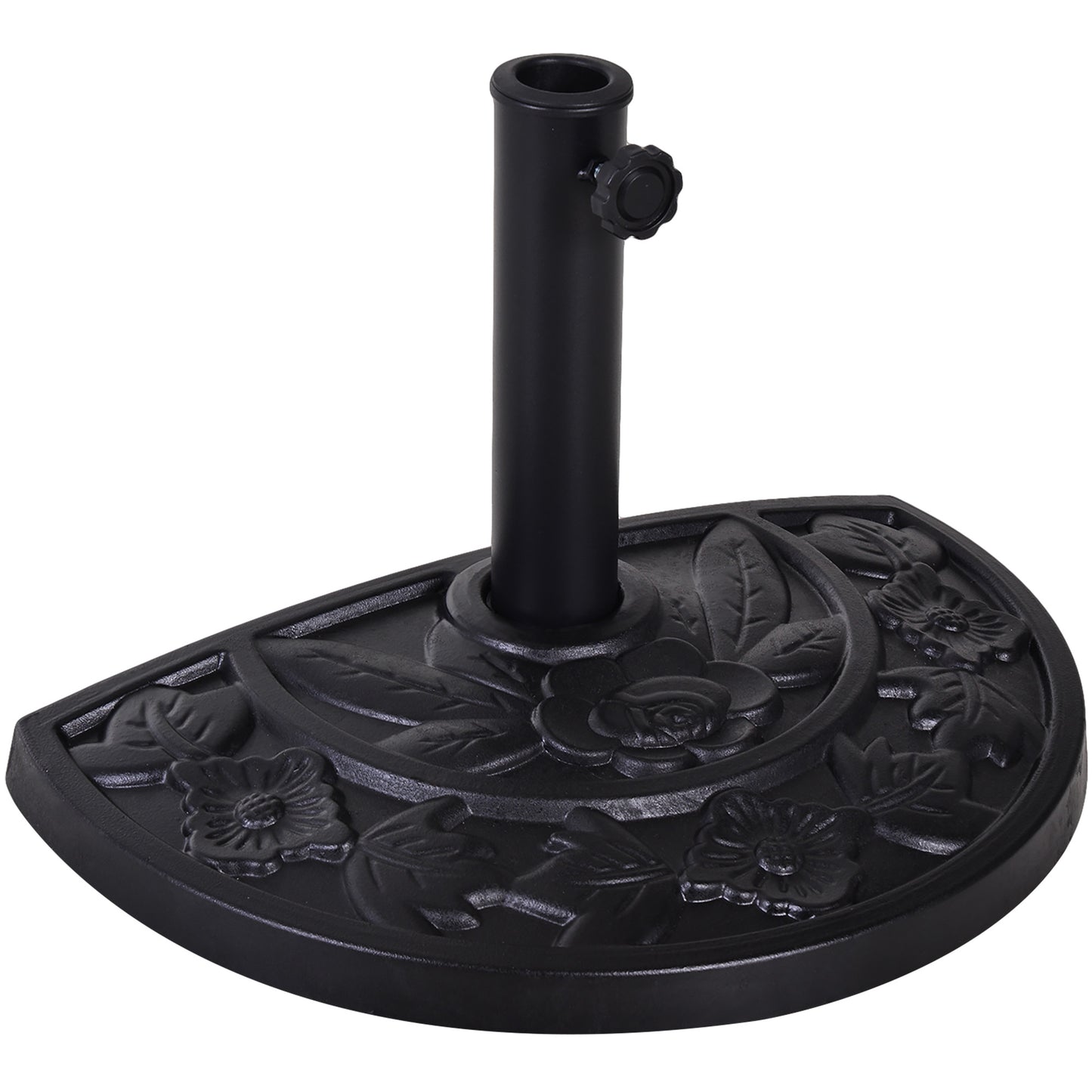 9kg Half Round Parasol Umbrella Base Resin Outdoor Garden Furniture