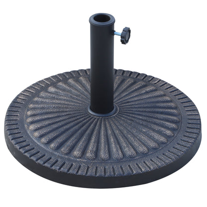 14kg Garden Parasol Base, Round Resin Sun Umbrella Base, Bronze