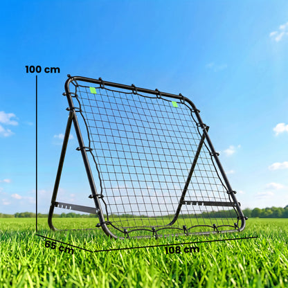 Rebounder Net Adults Football Training Aid Adjustable Black