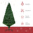 5FT Green Fiber Optic Xmas Tree Pre-Lit Fibre Optic Artificial Christmas Tree Multi-Colour