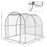 Walk-in Polytunnel Greenhouse with Roll-up Door Transparent Tunnel Greenhouse with Steel Frame and PVC Cover, 2.5 x 2m