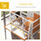 Wooden Rabbit Hutch, Guinea Pig Cage, with Removable Tray, Openable Roof