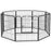 Heavy Duty 8 Panel Dog Play Pen Pet Playpen for Puppy Rabbit Enclosure Foldable Indoor Outdoor 80 x 80 cm