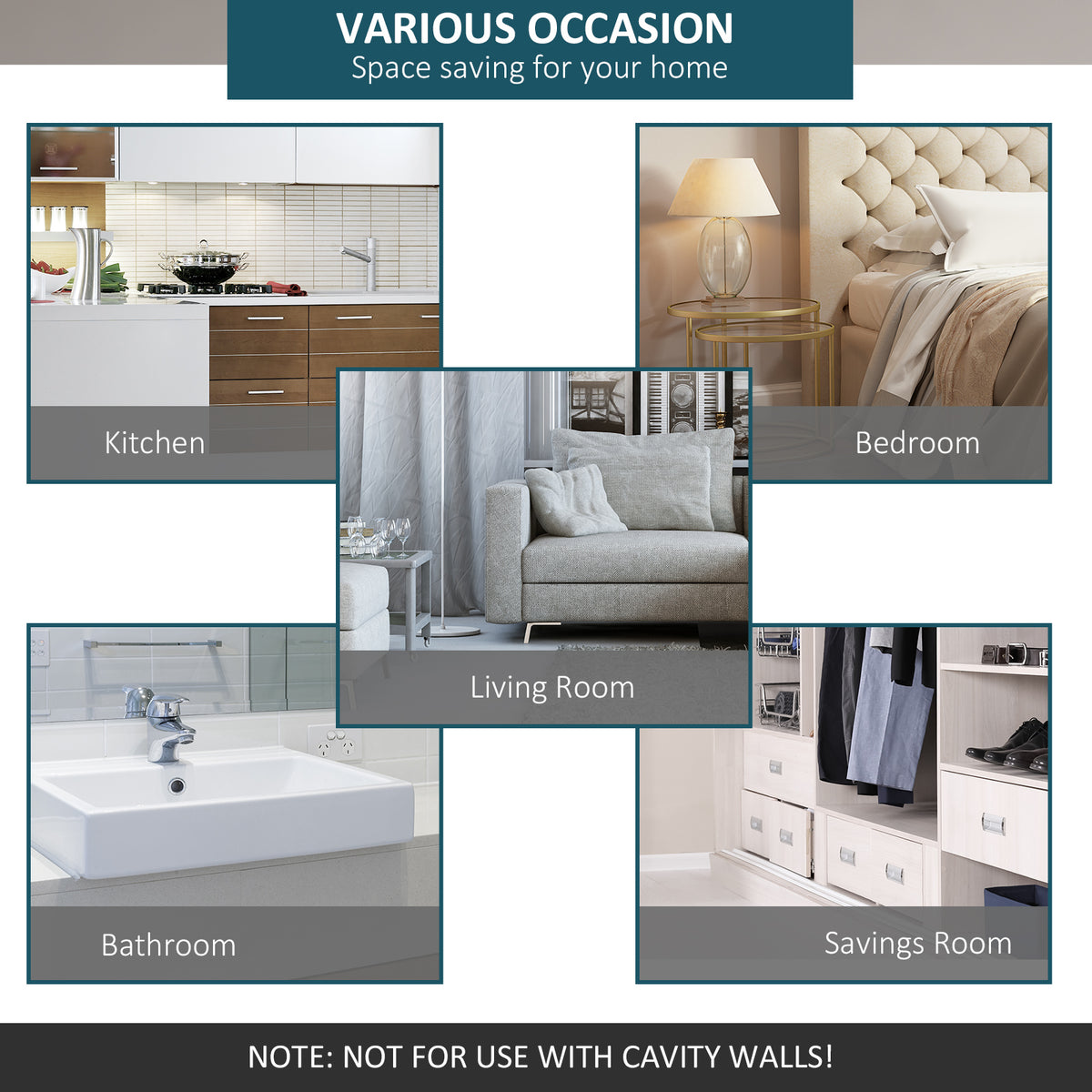 1.83m Sliding Barn Door Hardware Kit (Door Not Included) - Deep Coffee