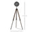 Industrial Style Tripod Floor Lamp for Living Room Bedroom, Vintage Spotlight Reading Lamp with Wooden Legs E27 Base