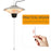 1500W Patio Heater Outdoor Ceiling Mounted Aluminium Halogen Electric Hanging  Heating Light Pull Switch Control