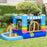 Kids Bouncy Castle House Inflatable Trampoline Water Pool 2 in 1 with Blower for Kids Age 3-12 Rainbow Design 2.9 x 2 x 1.55m