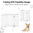 Freestanding Dog Gate, Foldable Pet Fence, Indoor Barrier, Stair Gate with Support Feet, 155 x 76 cm, White