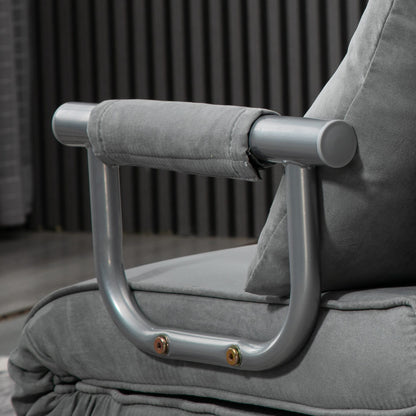 Modern 2-In-1 Design Single Sofa Bed - Light Grey