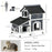 Wooden Outdoor Cat House with Flower Pot, Windows, Multiple Entrances, Water-Resistant Roof - Grey