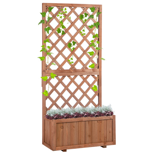 Wooden Gardening Display Flower Planter Stand Trellis Shelf , 72.5L x 31.5W x 149.5H