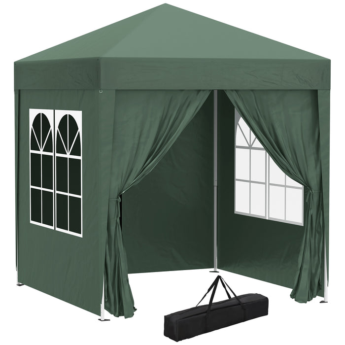 Pop Up Gazebo Canopy, size (2 x 2m)-Green