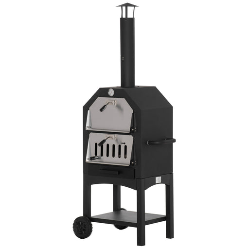3-Tier Pizza Oven Grill with Chimney