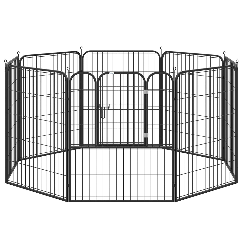 Heavy Duty Puppy Play Pen, 8 Panels Pet Exercise Pen for Indoors, Outdoors, Pet Playpen for Large, Medium Dogs, 100Hcm