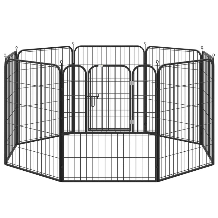 Heavy Duty Puppy Play Pen, 8 Panels Pet Exercise Pen for Indoors, Outdoors, Pet Playpen for Large, Medium Dogs, 100Hcm