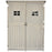 Wooden Garden Shed Tool Storage Wooden Garden Shed w/ Two Windows, Tool Storage Cabinet, 127.5L x 50W x 164H cm, Grey