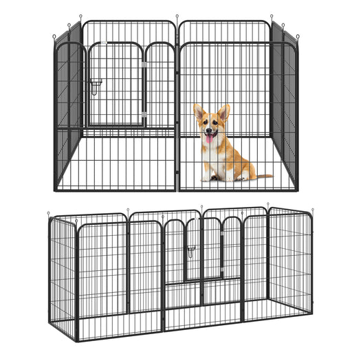 Heavy Duty Puppy Play Pen, 8 Panels Pet Exercise Pen for Indoors, Outdoors, Pet Playpen for Large, Medium Dogs, 100Hcm