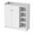 Shoe Storage Cabinet Two Doors w/ Adjustable 4 Shelves Cupboard Footwear Rack Stand Organiser Hallway White