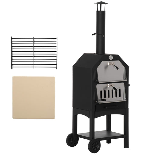 3-Tier Pizza Oven Grill with Chimney