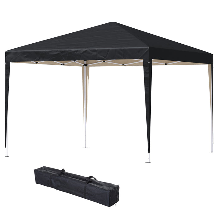 3 x 3 meter Garden Heavy Duty Pop Up Gazebo Marquee Party Tent Folding Wedding Canopy Black UV Protection