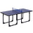 Folding Mini Table Tennis/Ping Pong Table Set-Black/Blue